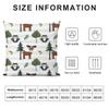 Forest Animals Printed Pillow Case 3D Print Polyester Fiber 40*40 cm Home Sofa Throw Pillow Cover Decoration Festival Gift