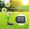 4 Pack Solar Garden Lights Decor Outdoor Lights Colorful Dandelion Flower Light  Bright Waterproof Solar Lights Christmas
