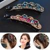 Korean Style Crystal Hair Claws Elegant Sweet Hairpins Rhinestones Banana Clip  For Women Girls