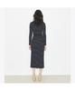 Tolibeochi Cotton Knit Polo Dress - Navy Classic Shirting Stripe S