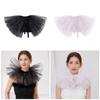 Multiuse Mesh Jabot Collar Vintage Victorian Costume Collar Cosplay Accessory Decorative Collar for Stage Performers