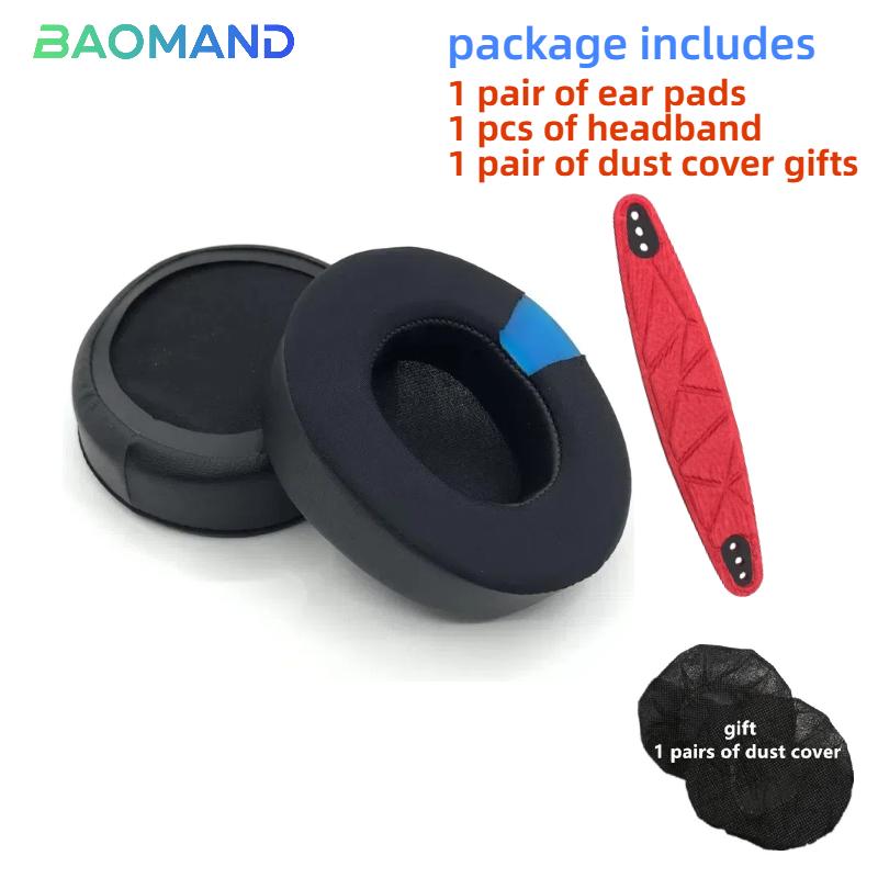 1 set di cuscinetti auricolari e archetto di ricambio per cuffie Arctis Nova Pro Cablate Nova 1/1X/1P/3/5/7/7X/7P Copertura per cuscinetto auricolare in memory foam