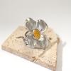 Stainless Steel Oversized Flower Rings Exaggerated Finger Ring  Party Favors