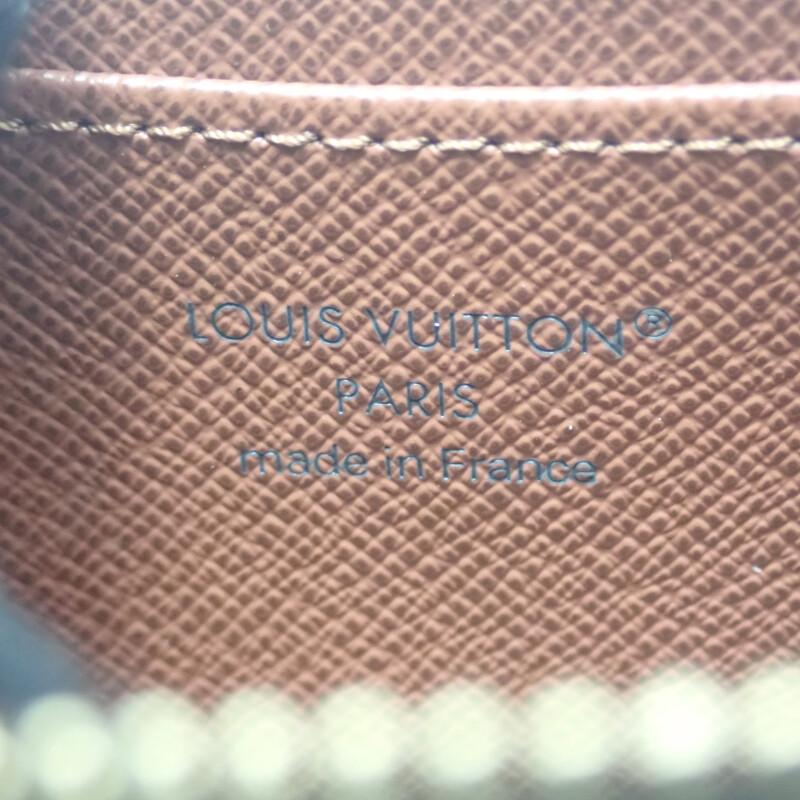 Louis Vuitton M60067 Coin Case Brown Monogram Canvas Women