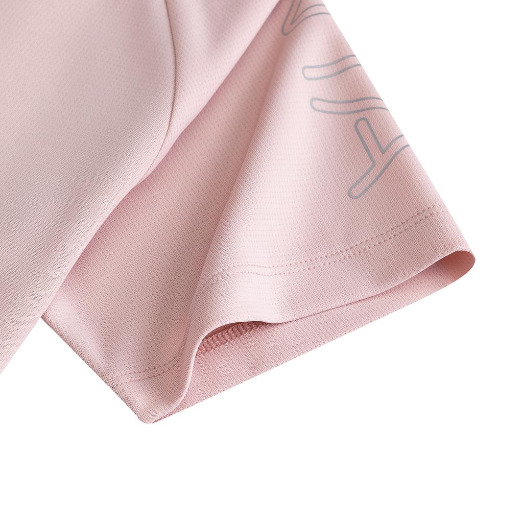 Anta Training Short Sleeve Quick Dry Knitted Top Summer T-Shirt Women tops Soft-Pink 962627116-6