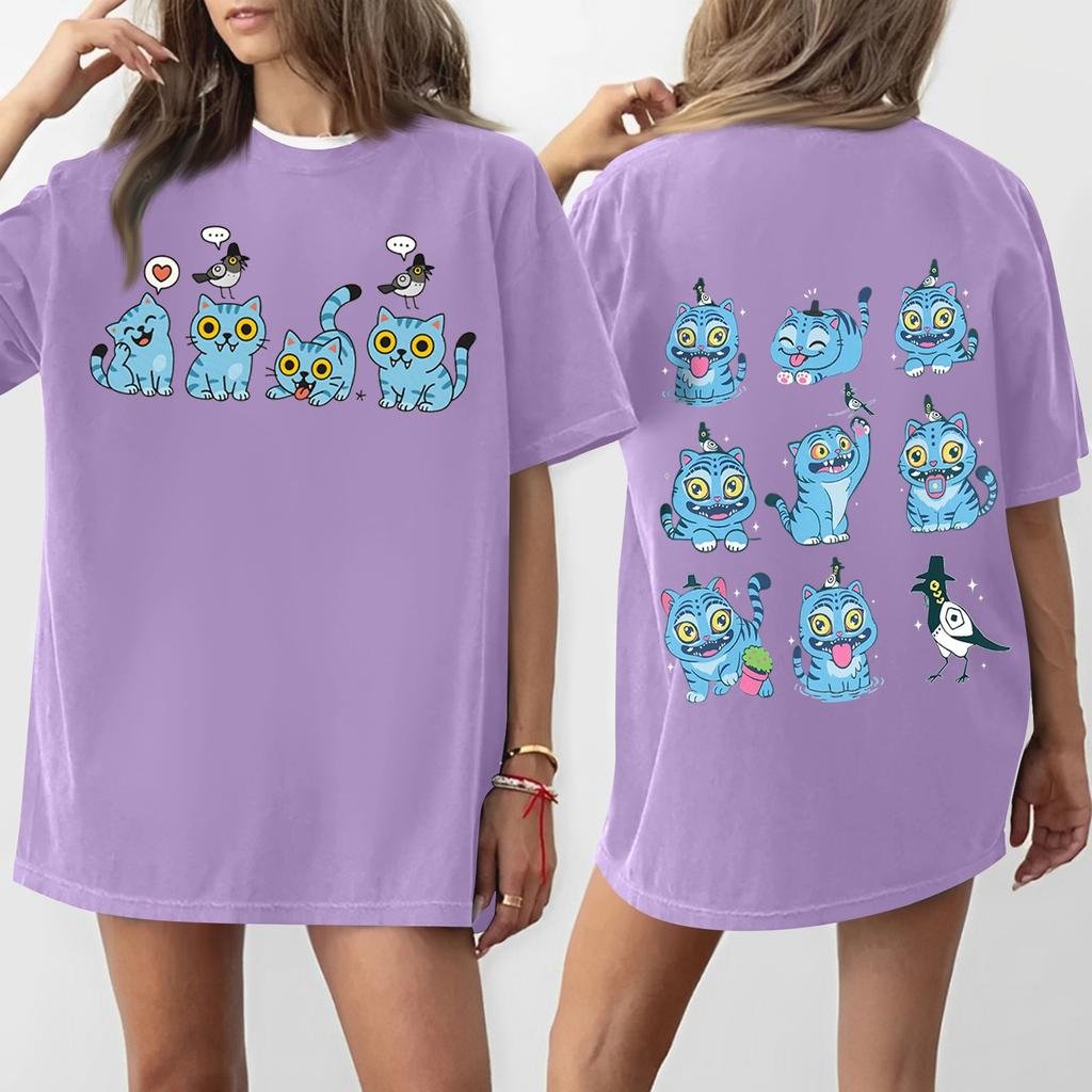 Women's Round Neck Printed Short-sleeved T-shirt Top