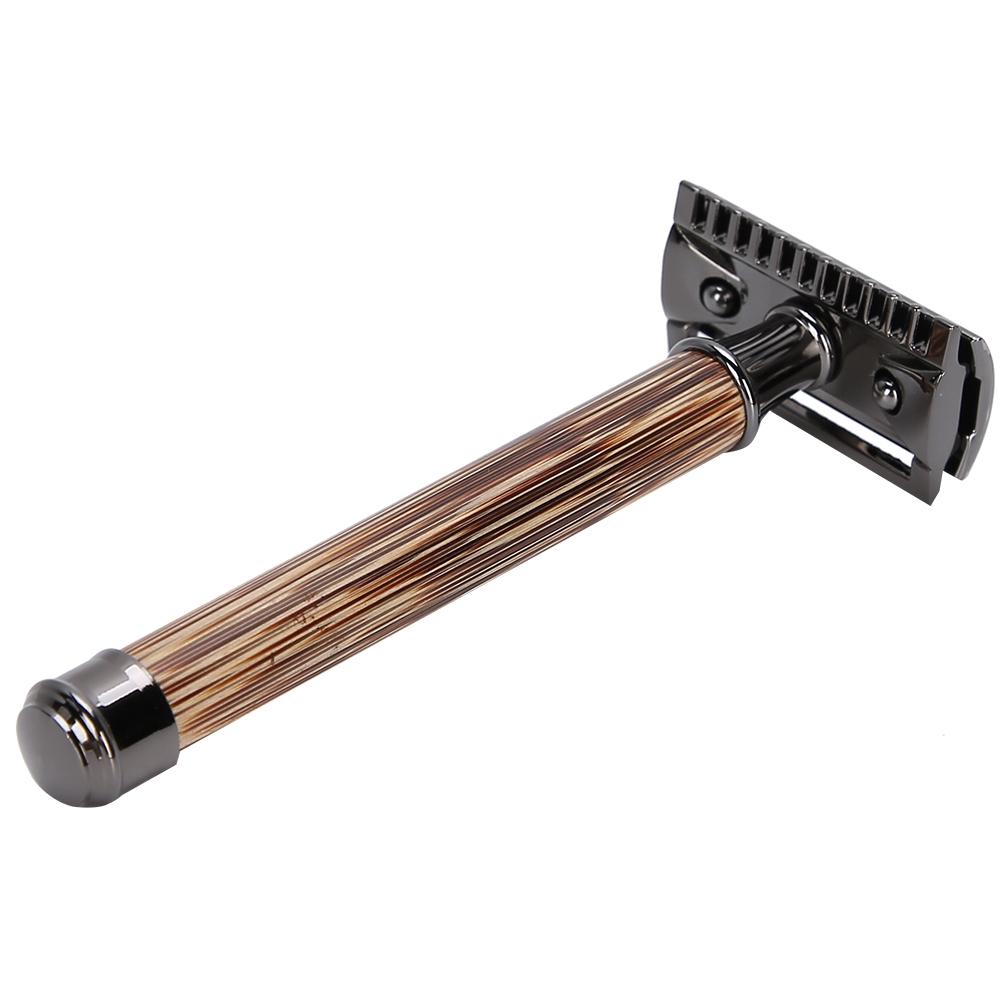 Bărbierit manual cu mâner din bambus Mașină de bărbierit portabil pentru barbă și corp pentru păr Trimmer Gun Color