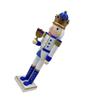 38 Cm Nutcracker Soldier Blue White Judaica Hanukkah Christmas Tabletop Decor Wooden Traditional Judaica Holiday Mantelpiece