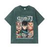 275 GSM Washed T-shirts 100% Cotton Demon Slayer V60 Pillars Print Unisex Heavy Cotton T Shirt