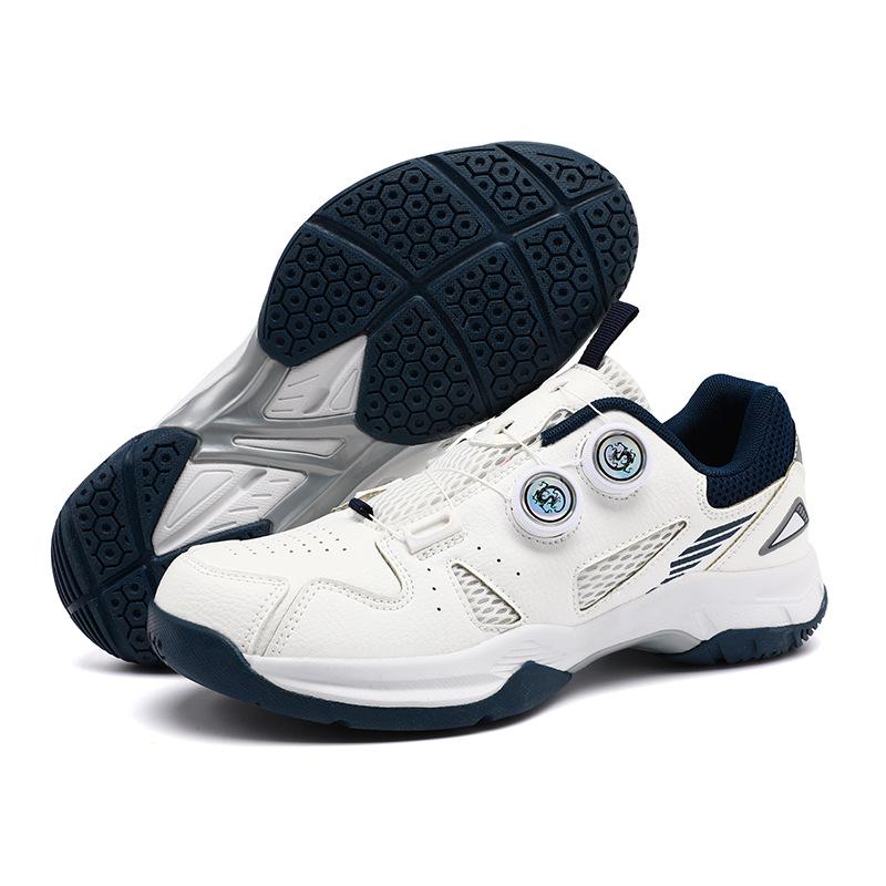 Professional Competition Badminton Shoes Flying Rotary Buckle Non-Slip Shock Absorbing Carbon Board Student Tennis Training Sneakers