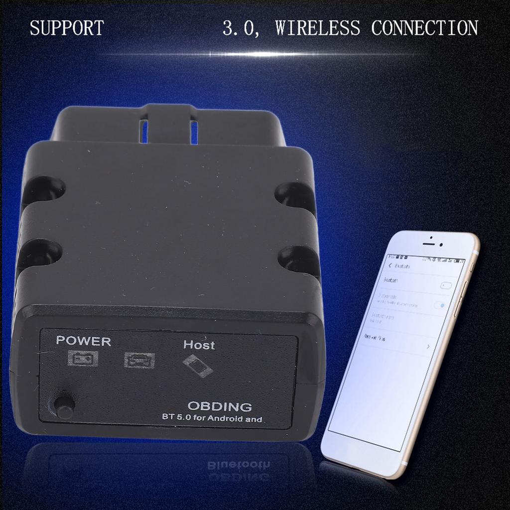 KW902 OBDII Car Scanner Diagnostic Tool Fault Detection Bluetooth 5.0 for Android Black