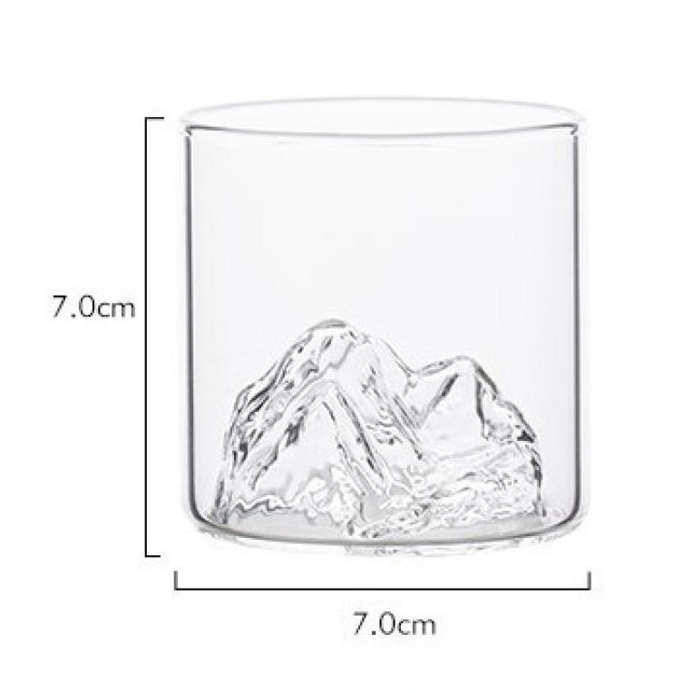 Transparentes Whiskeyglas aus Borosilikatglas, Guanshan Zaoshan Tasse, Glas mit dem Berg Fuji, Haushaltsrotweinglas