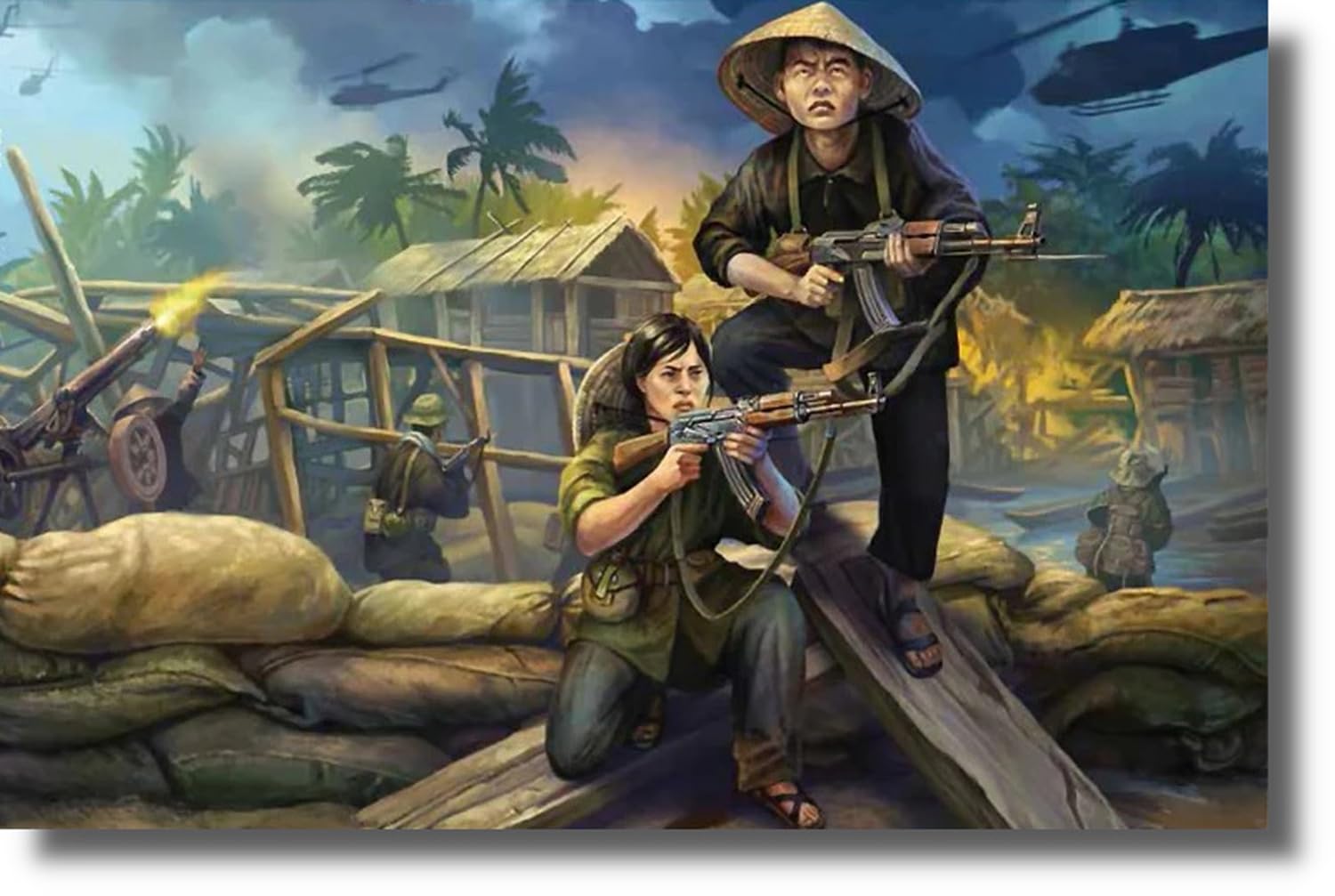 

Rubicon Models 1/56 Scale North Vietnamese Army Viet Cong Soldier (32-Piece Set) Plastic Model Kit RB1001 (Color-Molded)