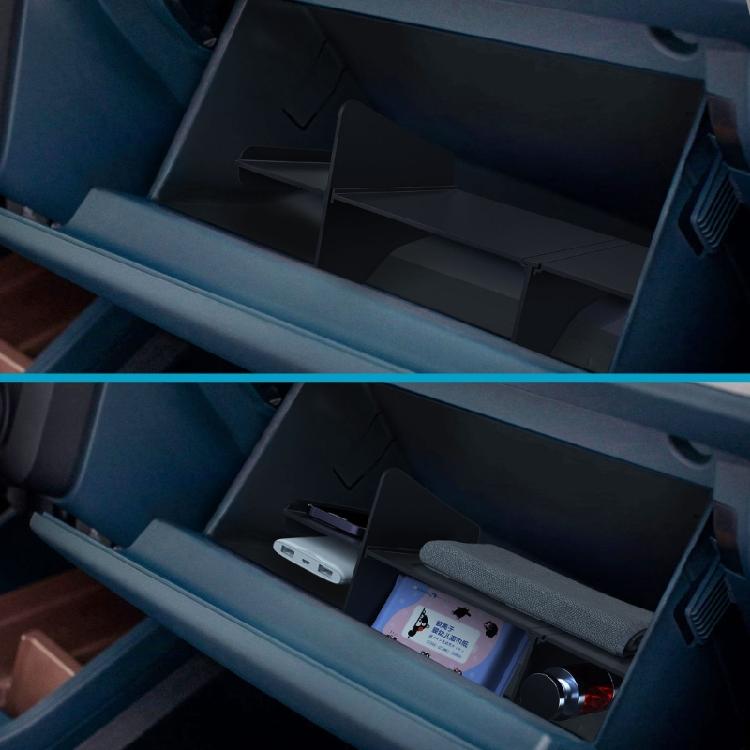 Glove Box Organizer Automotive Interior Accessories Glove Box Divider Compartment Storage Insert Tray Quick Setup Black