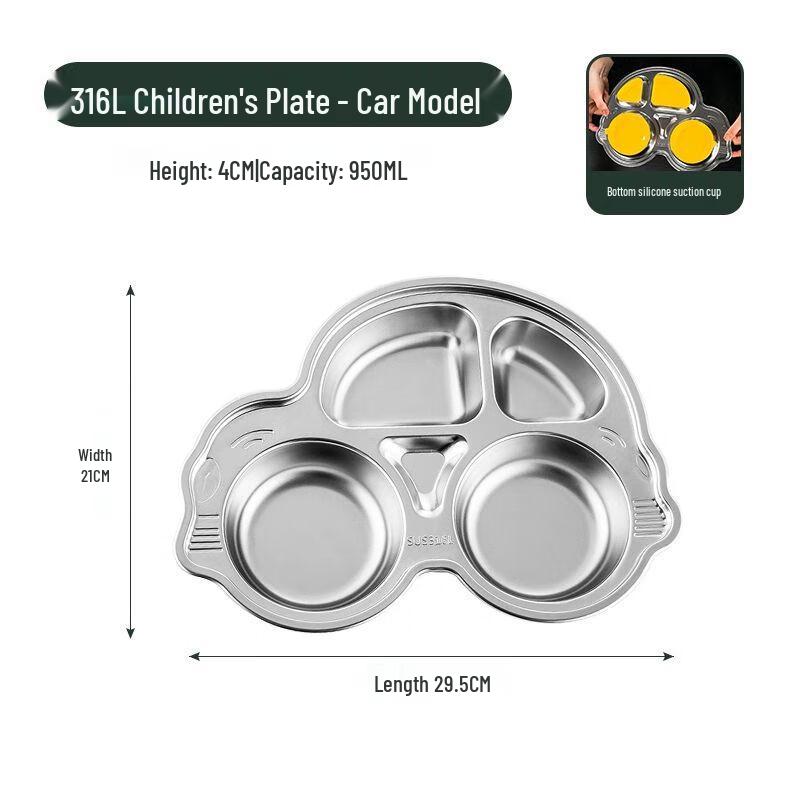 Jiakangming 316L Stainless Steel Kids Divided Suction Plate