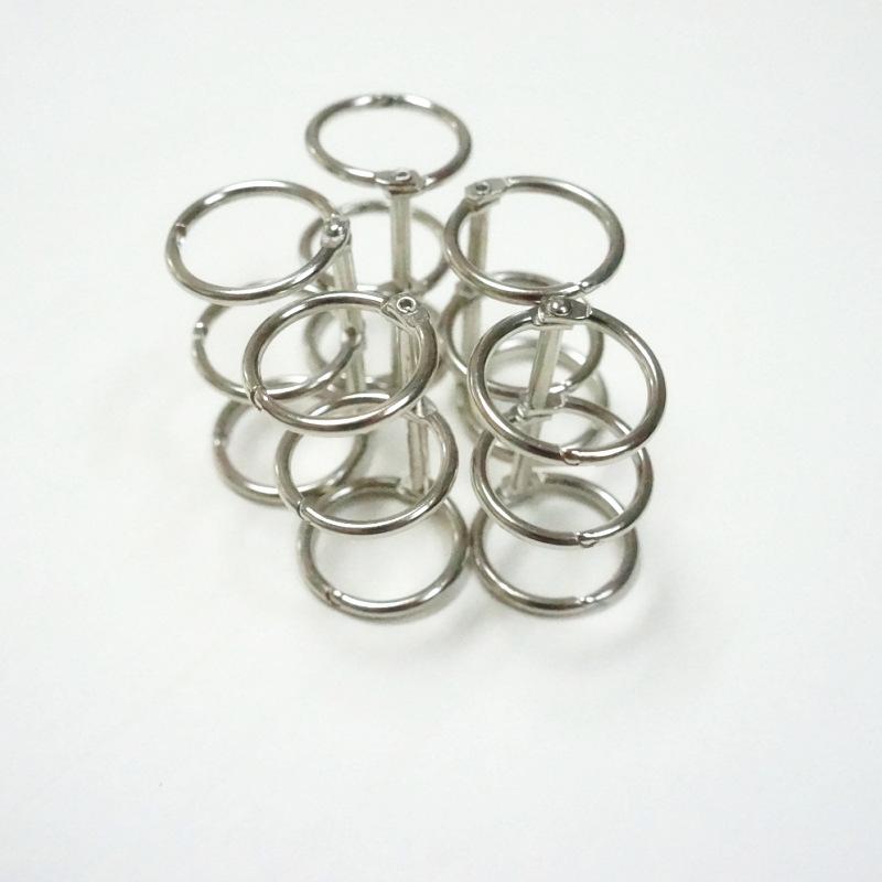 Metal Three-Ring Binder Loose Leaf Calendar with Desk Stand