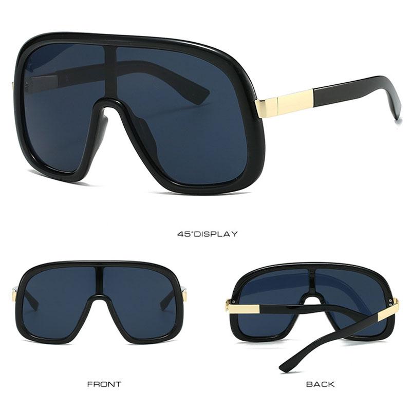 Y2K Vintage Oversized Sunglasses for Women Men Punk Big Frame Luxury Designer Shades UV400 Protection