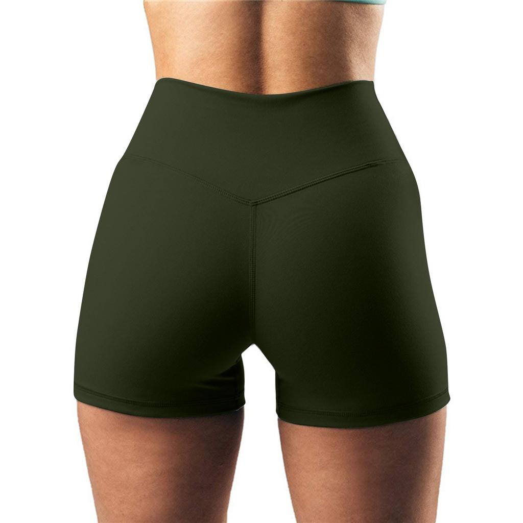 Women's Cross-Waist Peach Butt Drawstring Shorts Yoga Trousers