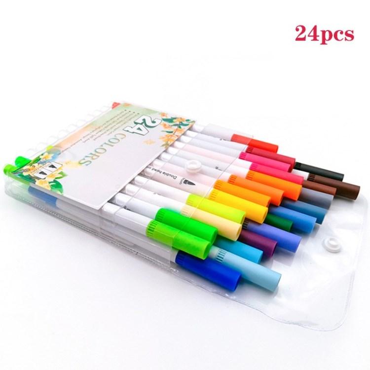 

Double-headed Marker Pen Watercolor Pen Set 24Pcs