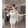 Nacht Spice Girls Trägerkleid Damen Sommerkleid Neue Taille Skinny Kleines Design Hüftumhüllung Enges Rock