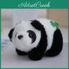 Soft Mink Fur Plush Panda Keychain With Four-leaf Clover And Adorable Design