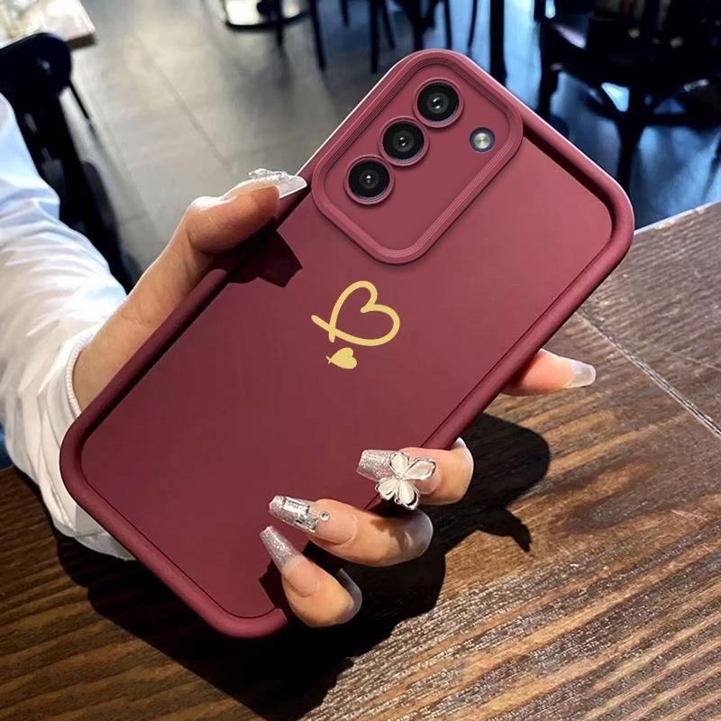 Simple Love Phone Case Suitable for Samsung for Galaxy S26 S25 S24 S23 S22 S20 FE Ultra Plus 5G Anti Drop Back Cover