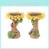 Exquisitely Detailed Polyresin Sunflower Bird Bath Featuring Realistic Petals And Leaves