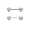 Sturdy Stainless Steel Nipple Rings With Zirconia Rhinestones Decoration for Fashionable Occasions Casual Wear