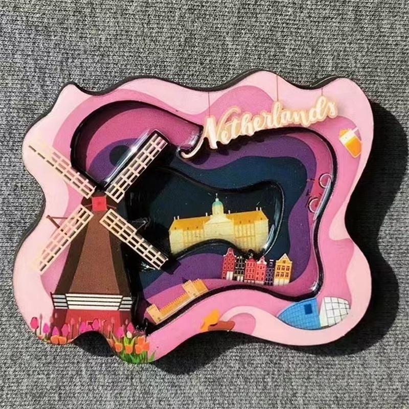 Wooden Fridge Magnets for Refrigerator Decor America India Thailand Australia Italy Netherlands Mexico Vantage Magnet Souvenir