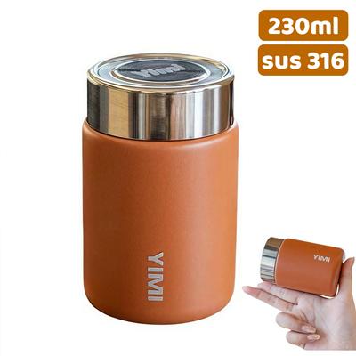 316 Stainless Steel Mini Thermos Coffee Cup, 12oz Leak-Proof Vacuum Insulated Water Bottle for Travel, Camping, Office
