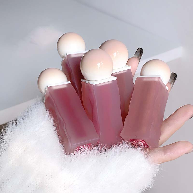 Sexy Mirror Water Light Lip Tint Liquid Lipstick Non-Stick Cup Red Lip Gloss Ice Tea Lipgloss Women Cosmetics Lip Glaze Mist Lip Stick Female Makeup