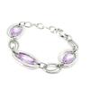 Altesse [I2892] - Amethyst Purple 'Calypso' Steel Bracelet