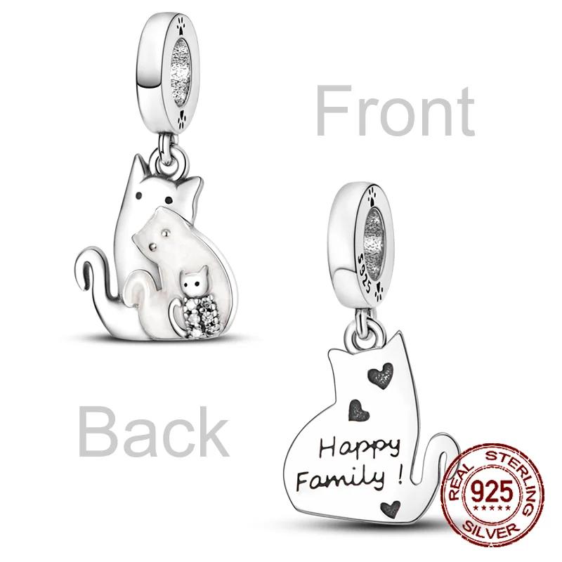 Inlaid Zircon Charm Beads Copper Color Love Heart Snake Dangle Fit Original Bracelet Charms Pendant Jewelry