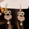 New Fashion Butterfly Earrings For Women Luxury Zircon Pearl Geometric Tassel Earring Girl Party Wedding Statement Jewelry Gifts