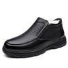 Men's thickened cotton shoes winter middle-aged men's shoes velvet warm and non-slip wool snow shoes Northeast dad shoes