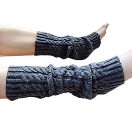 Women Winter Warm Crochet Knit High Knee Leg Warmer Leggings Boots Decor Socks