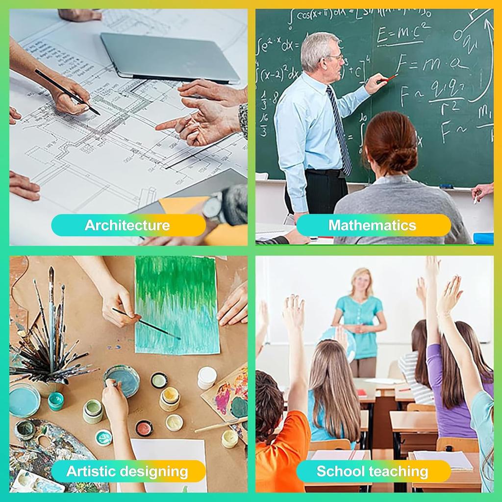 2-PCS Circle Template Set for Drawing & Drafting – Geometric Stencils & Rulers for Office, School, Architecture & Design