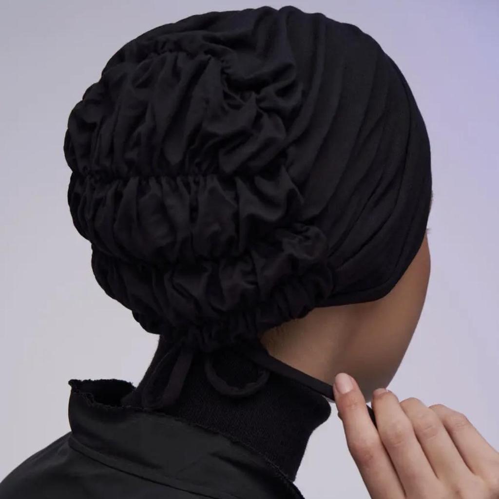 Modal Cotton Stretch Elastic Postpartum Cap - Solid Color Tie-on Indian Hat