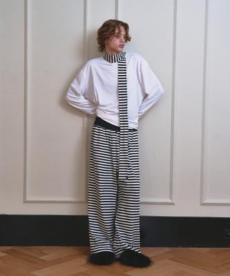 [VINAJ] Unisex Deep Stripe Airy Pants (Black) [Shipped from Korea] 100% Authentic