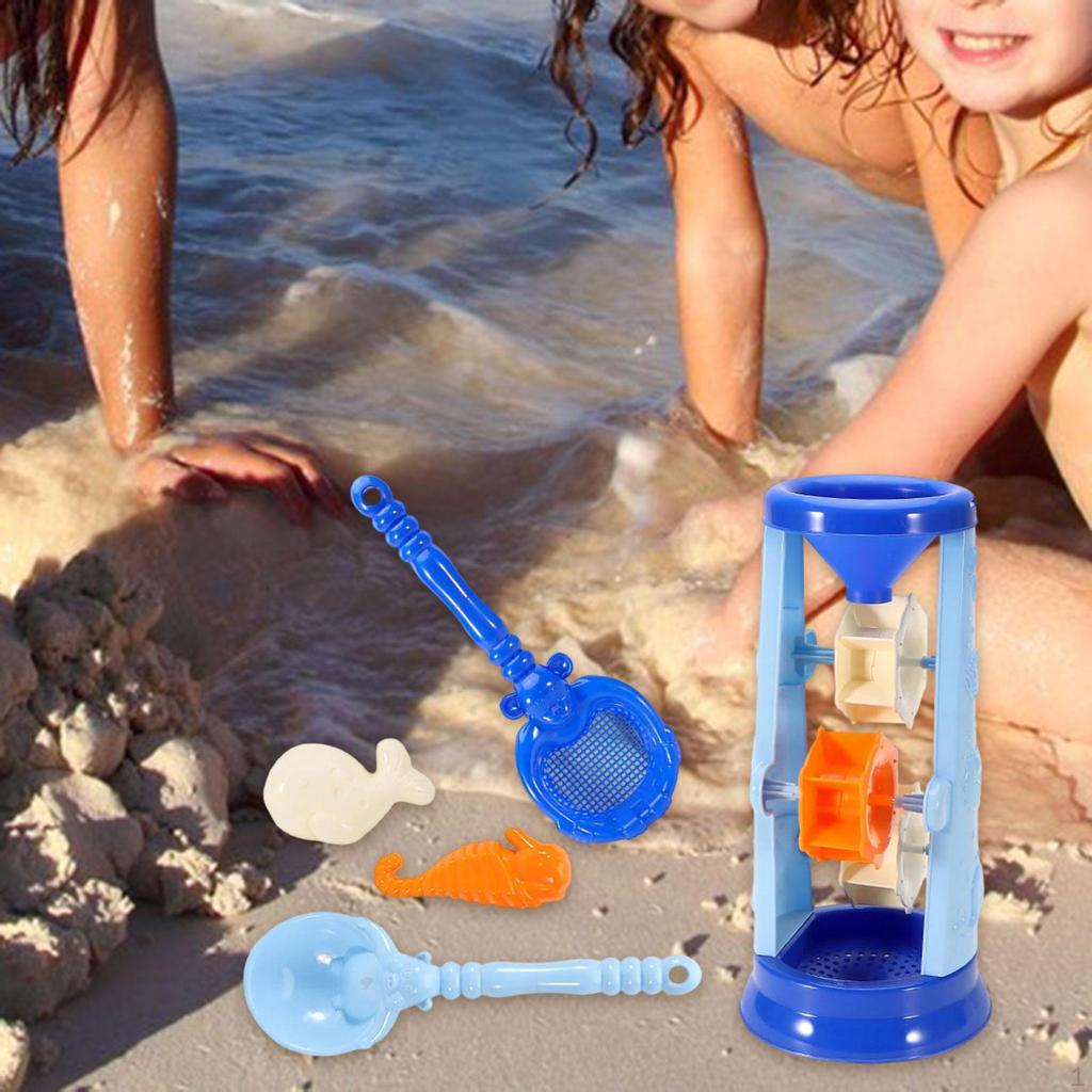5 Pieces Beach Toys Set for Kids Sandbox Summer Fishing Shovels Travel Outdoor Game Sand Castle