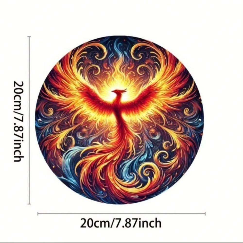 Metal Wall Art Phoenix Pattern Creative Home Decor Living Room Bedroom Ornament