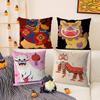 Japanese Traditional Shrine Ritual Prints Pillow Case Comfort Sofa Bed Silky Elegant Invisible Zipper Decorative Cushion Cover