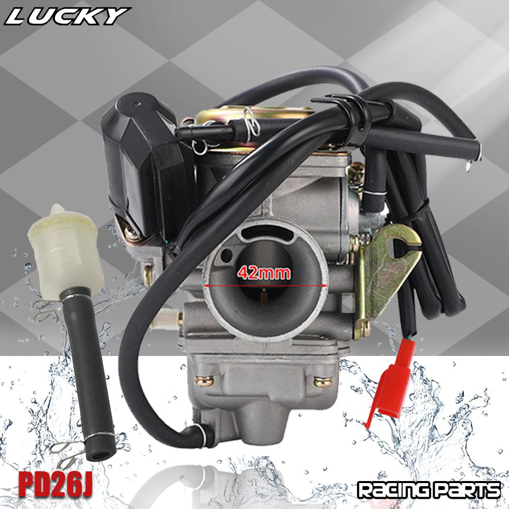 Motorcycle PD26J 26mm Carburetor With Electric Choke For Honda GY6 125cc 150cc Scooter ATV 4 Stroke Pit Accessories Motocross