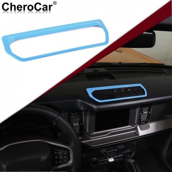 Dashboard Differential Control Switch Panel Cover For Ford Bronco 21+ Light Blue