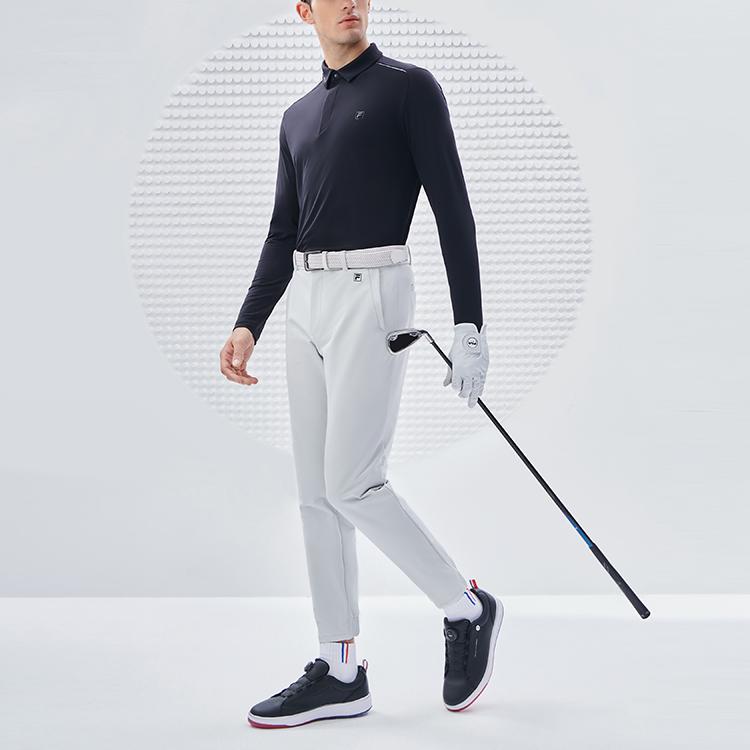 FILA Athletics Solid Logo Polo Shirt Men Polo Shirts Deep-Black A11M245209F-BK