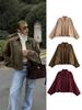 European and American Women's Fashionable Bomber Jacket with Batwing Sleeves and Zipper - Casual 2025 Style.