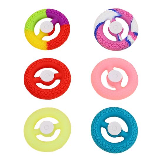 Silicone Fidget Spinner Hand Grip Strengthener Stress Relief Textured Spinning Sensory Toy Arthritis Hand Therapy Rehabilitation Workout Equipment S