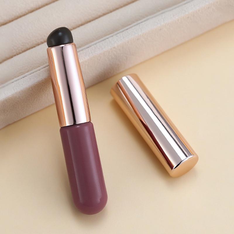 Nail Art Pigment Silicone Applicator Stick Reusable Chrome Glitter Applying Manicure Tool Easy Daub Pigment Nail Brush