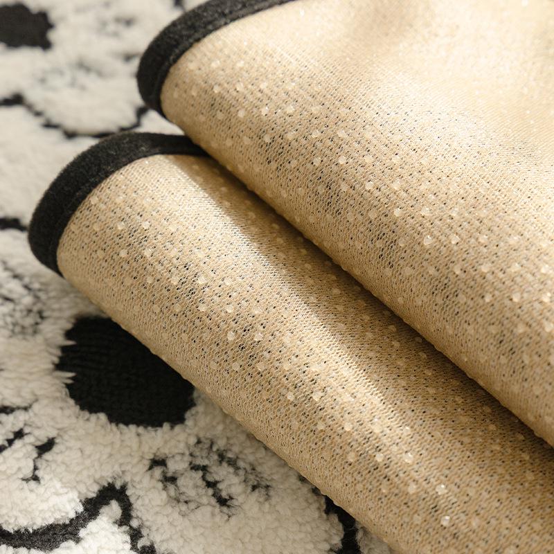 Shu Cotton Velvet Floral Jacquard Non-Slip Sofa Cushion, Thick Cream Style Cover for Autumn/Winter 2025