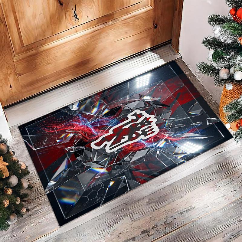 Tappeto in Flanella Stampato Manchester United Antiscivolo Morbido Poliestere Tappeto per Pavimento Tappetino Decorativo per Interni per Camera da Letto Soggiorno Divano